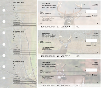 Big Horned Buck Designer Deskset Checks | DS-CDS01