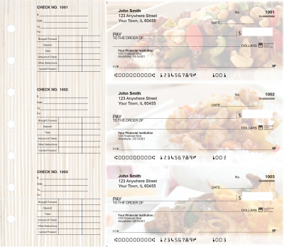 Chinese Cuisine Designer Deskset Checks | DS-CDS15