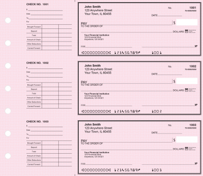 Pink Safety Deskset Personal Checks | DS-PKS01