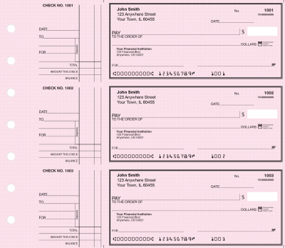 Pink Safety Deskset Personal Checks Style 2  | DS-PKS02