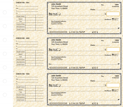 Parchment Deskset Personal Checks | DS-TPM01