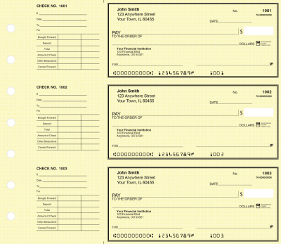 Yellow Safety Deskset Personal Checks | DS-YLS01