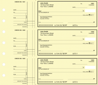 Yellow Safety Deskset Personal Checks Style 2  | DS-YLS02