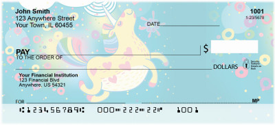 Cartoon Unicorns Personal Checks | FUN-98