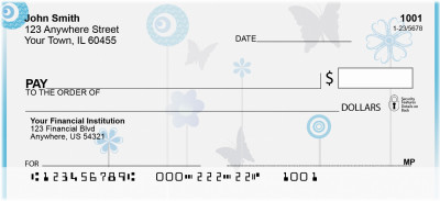 Butterflies Floating Personal Checks | GEO-22