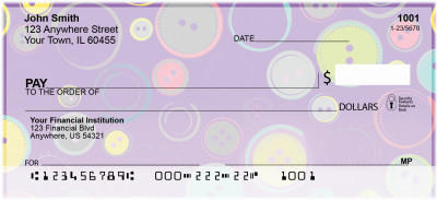 Cute as a Button Personal Checks | GEP-002