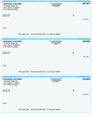 Teal Safety 3 Per Page Laser Checks | L3C-AS