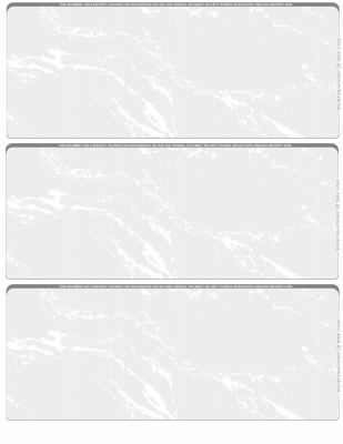 Grey Marble Blank 3 Per Page Laser Checks | L3C-BLA-EM