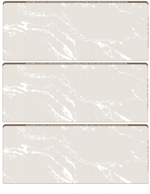 Tan Marble Blank 3 Per Page Laser Checks | L3C-BLA-TM