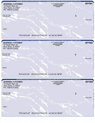 Blue Marble 3 Per Page Laser Checks | L3C-BM