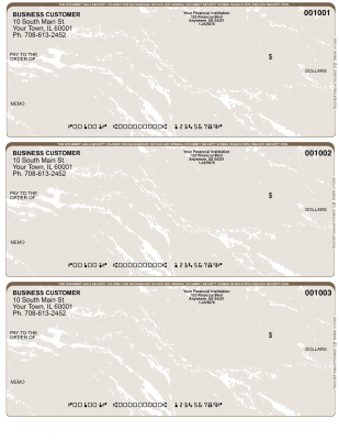 Tan Marble 3 Per Page Laser Checks | L3C-TM