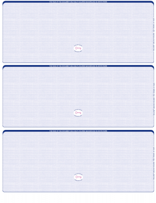 Blue Safety Blank High Security 3 Per Page Laser Checks | L3CHS-BLA-BS