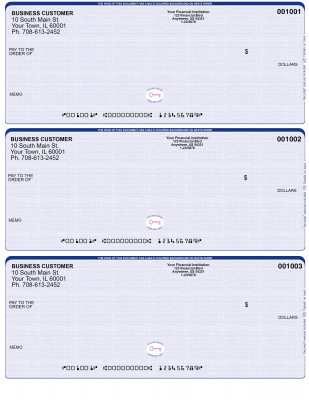 Blue Safety High Security 3 Per Page Laser Checks | L3CHS-BS