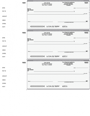 Grey Safety 3 Per Page Wallet Checks | L3P-ES