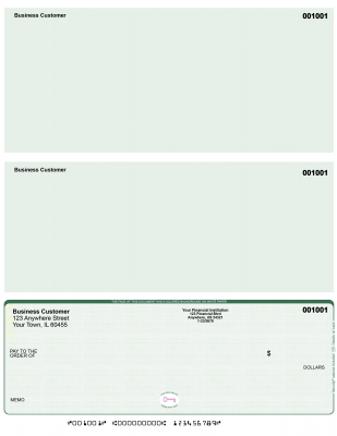 Green Safety High Security Bottom Laser Checks | LBCHS-GS