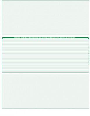 Green Lines Blank Middle Laser Checks | LMC-BLA-GL