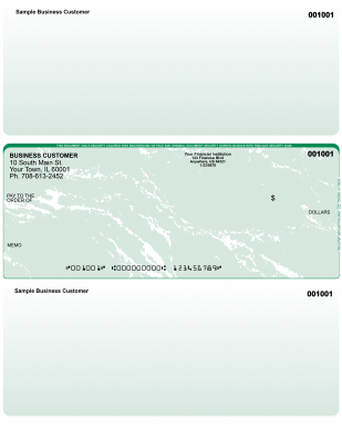 Green Marble Middle Laser Checks | LMC-GM