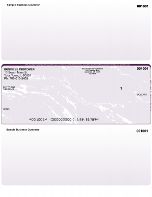 Violet Marble Laser Business One Per Page Voucher Checks- Middle Style | LMC-VM