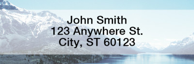 Mountain Views Narrow Address Labels | LREVC-17