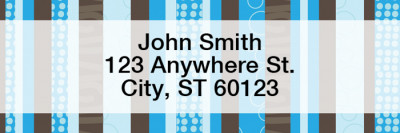 Modern Stripes Narrow Address Labels | LRGEO-13
