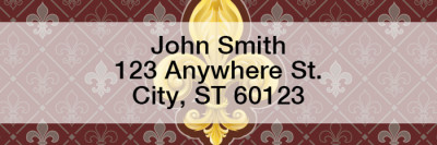 Fleur-de-lis Narrow Address Labels | LRGEP-64