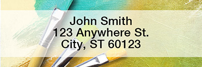 Colorful Canvas Rectangle Address Labels | LRPRO-49