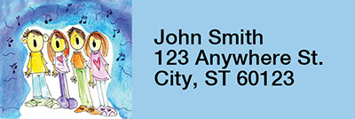 JOYFUL JINGLES Rectangle Address Labels by Amy S. Petrik | LRRAMY-11