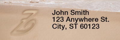 Sand Written Monogram 'Z' Narrow Address Labels | LRRMONO-07Z