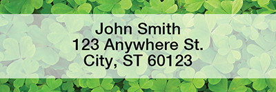 More Clovers Narrow Address Labels | LRTVL-14