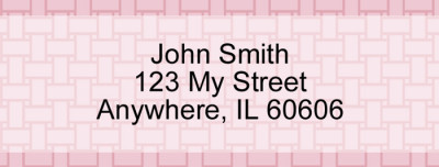 Pink Safety Narrow Address Labels | LRVAL-026