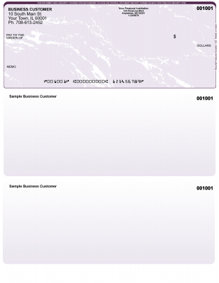 Violet Marble Top Laser Checks | LTC-VM