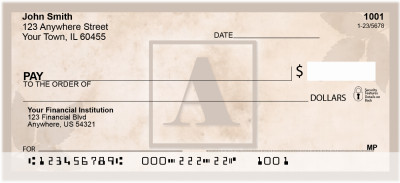 Simplistic Monogram 'A' Personal Checks | MONO-01A