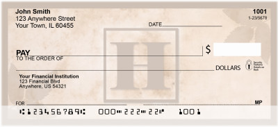 Simplistic Monogram 'H' Personal Checks | MONO-01H