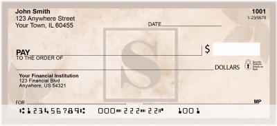 Simplistic Monogram 'S' Personal Checks | MONO-01S