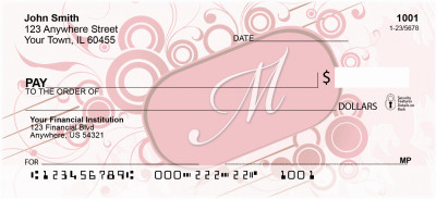 Stylish Monogram 'M' Personal Checks | MONO-03M