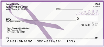 ADHD Awareness Ribbon Personal Checks | RIB-04