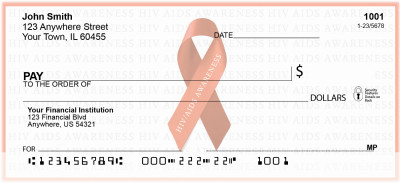 HIV/Aids Awareness Red Ribbon Personal Checks | RIB-17