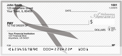 Melanoma Awareness Ribbon Personal Checks | RIB-20