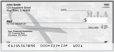 MIA Remembrance Ribbon Personal Checks | RIB-21