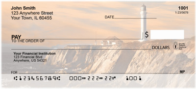 Lighthouses at Sunset Personal Checks | SCE-79
