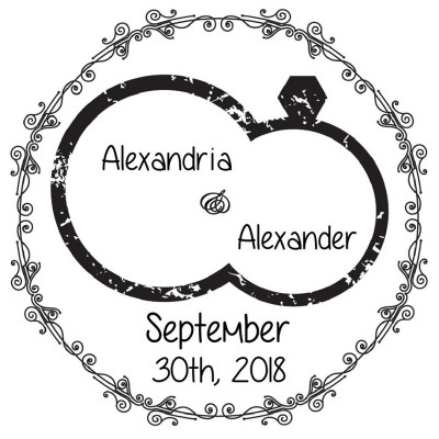 Round Designer Save The Date Stamp | STA-LAS-DC07