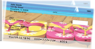 Flip Flop Side Tear Personal Checks | STBEA-01