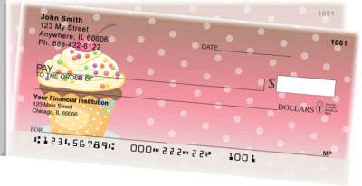 Cupcakes Side Tear Personal Checks | STFOD-53