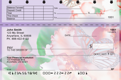 Spring Time Butterflies Top Stub Checks | TSNAT-80