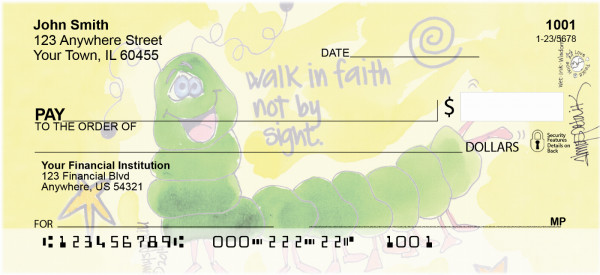 Corinthian Caterpillar Personal Checks | AMY-22