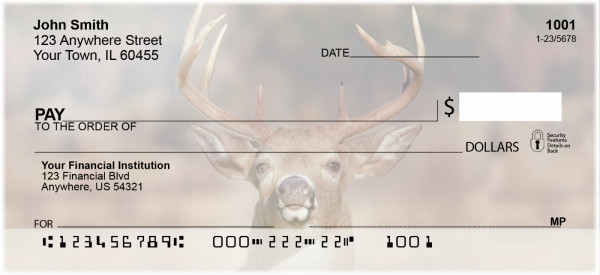 Big Horned Buck Deer Personal Checks | ANK-71