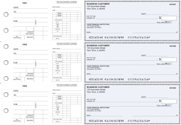Blue Safety Dual Purpose Voucher Business Checks | BU3-7BLU01-DPV
