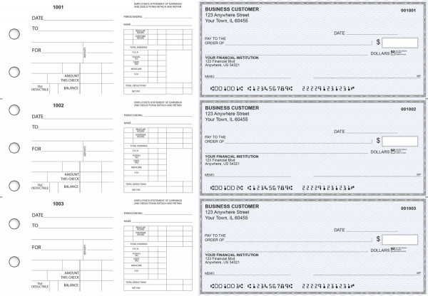 Blue Safety Dual Purpose Voucher Business Checks | BU3-7BLU01-DPV