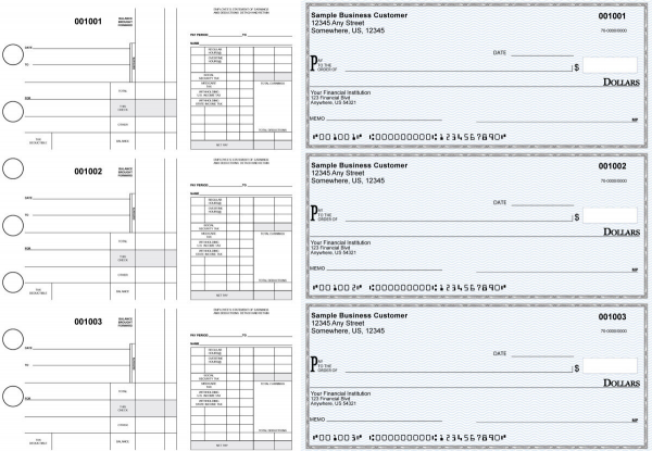 Blue Safety Disbursement Payroll Business Checks | BU3-7BLU01-FSP