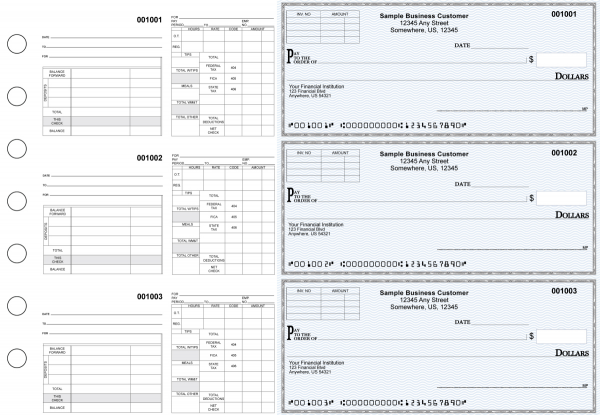 Blue Safety Multipurpose Invoice Payroll Business Checks | BU3-7BLU01-MIP